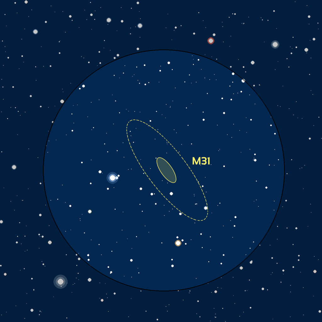 carte du ciel M31