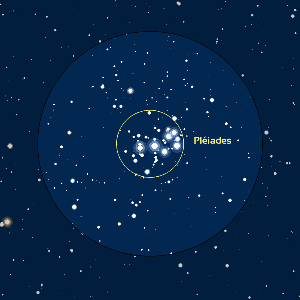 Carte du ciel M45