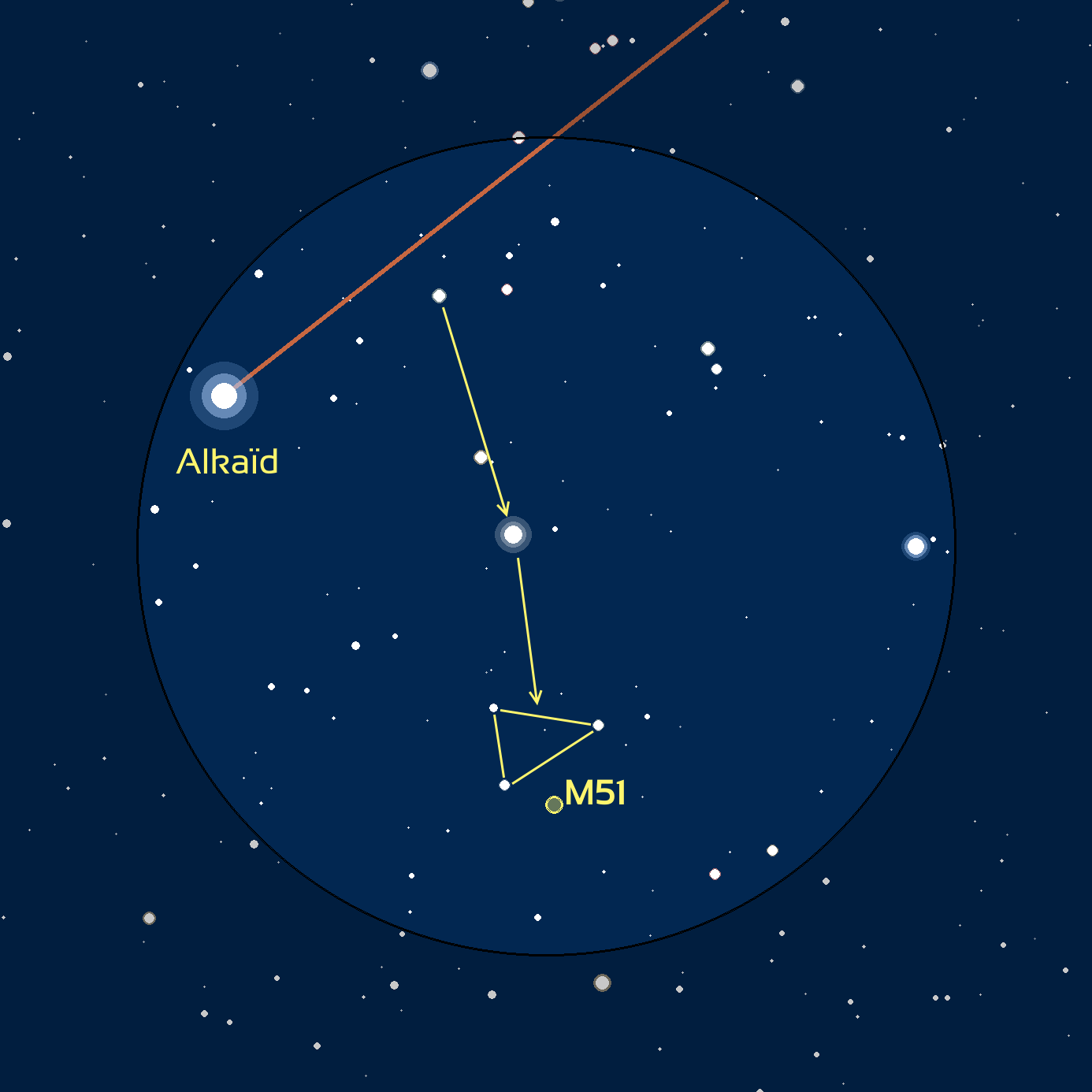 Carte du ciel M51