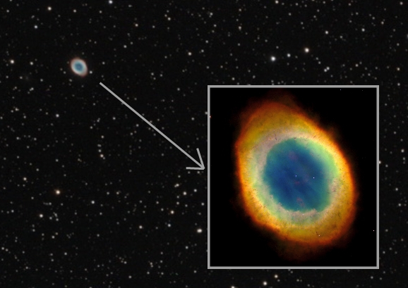 photographie faite par le télescope Hubble de M57