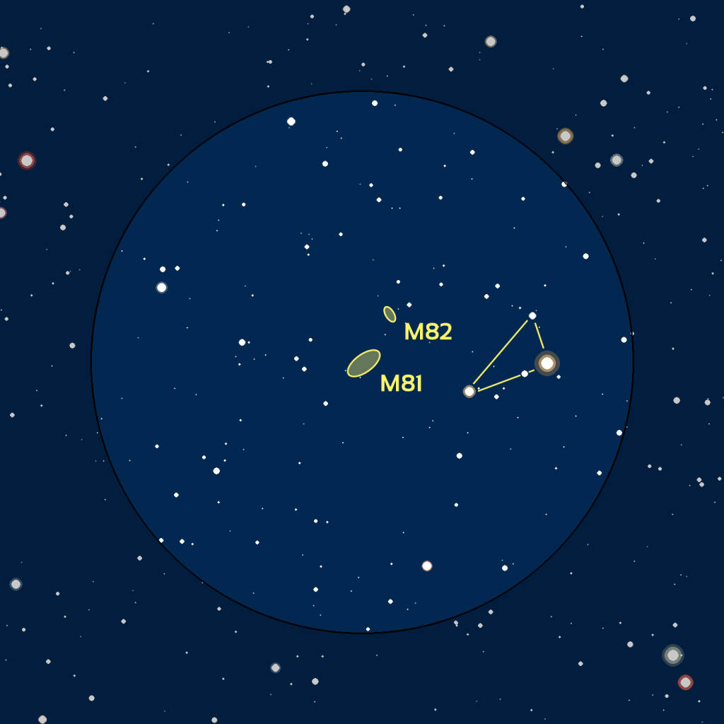 carte du ciel M81 M83