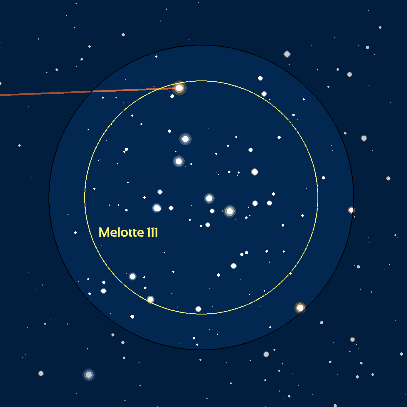 Carte du ciel Melotte 111