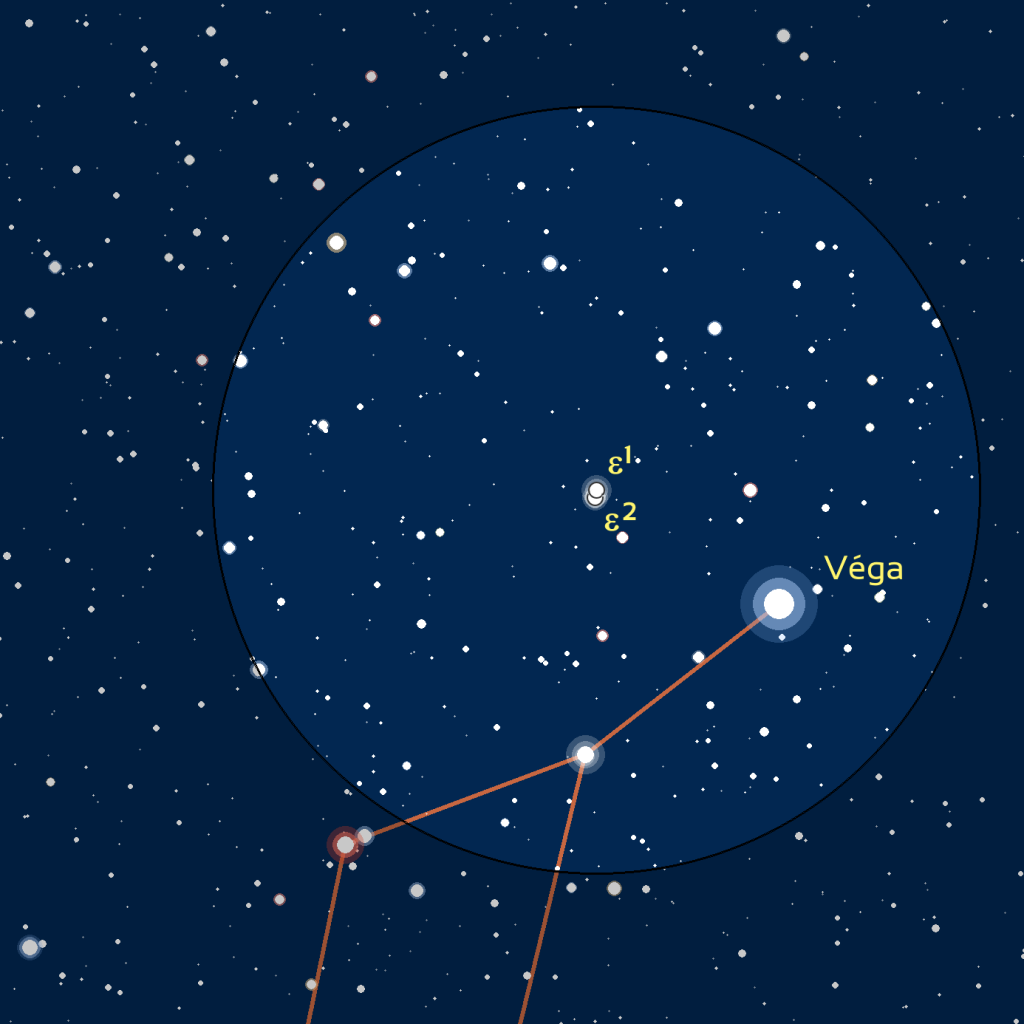 carte du ciel de Epsilon 1 et 2