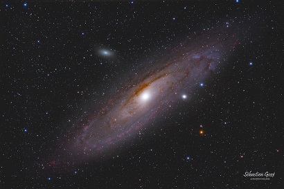 Galaxie M31 vue par l'astrophotographe Sébastien Gozé.