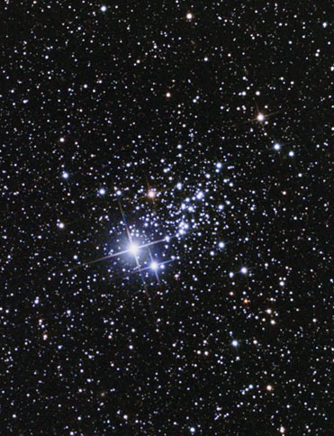 Photo de NGC457, l'amas de la Chouette dans Cassiopée