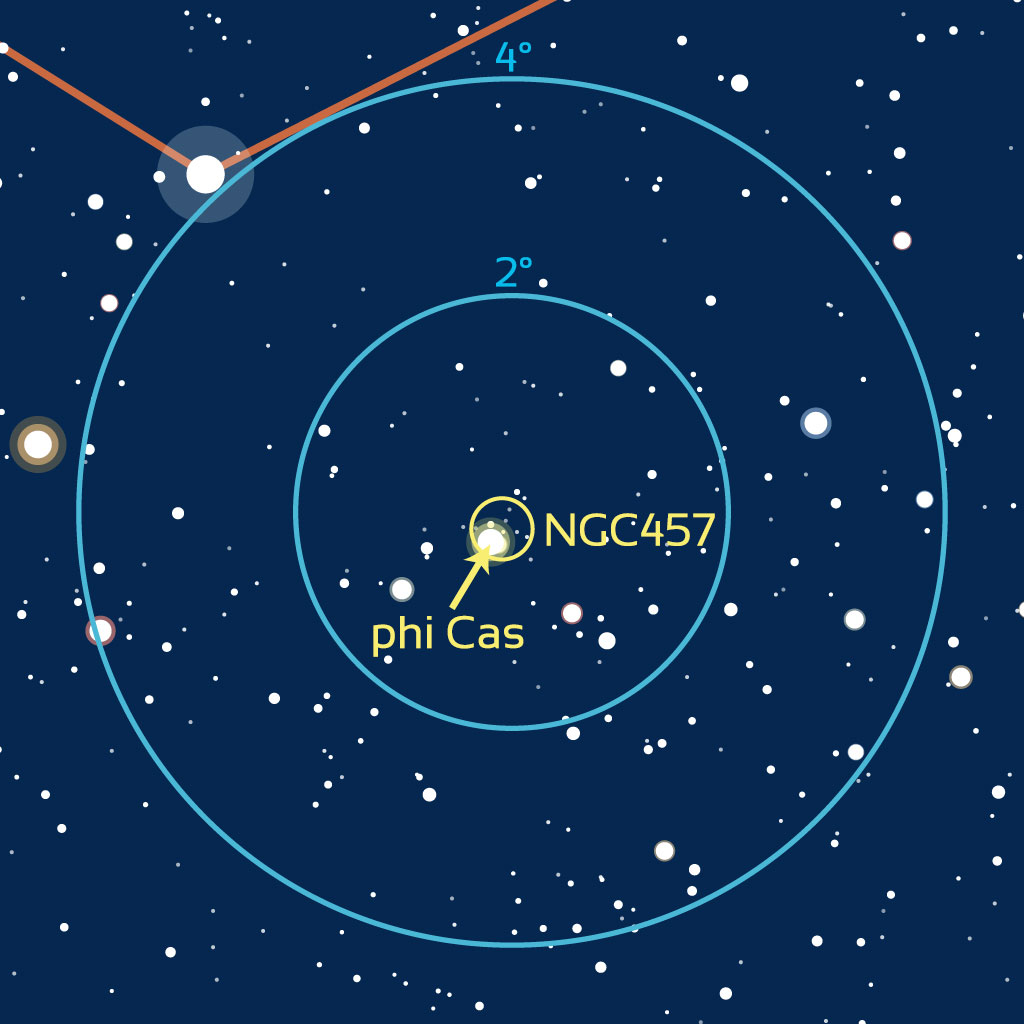 Carte de repérage de NGC457