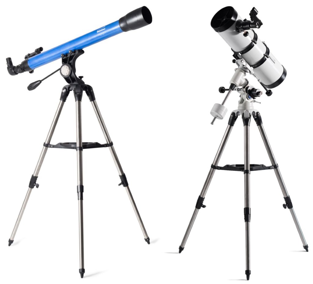 photo lunette de 70 mm et télescope de 130 mm
