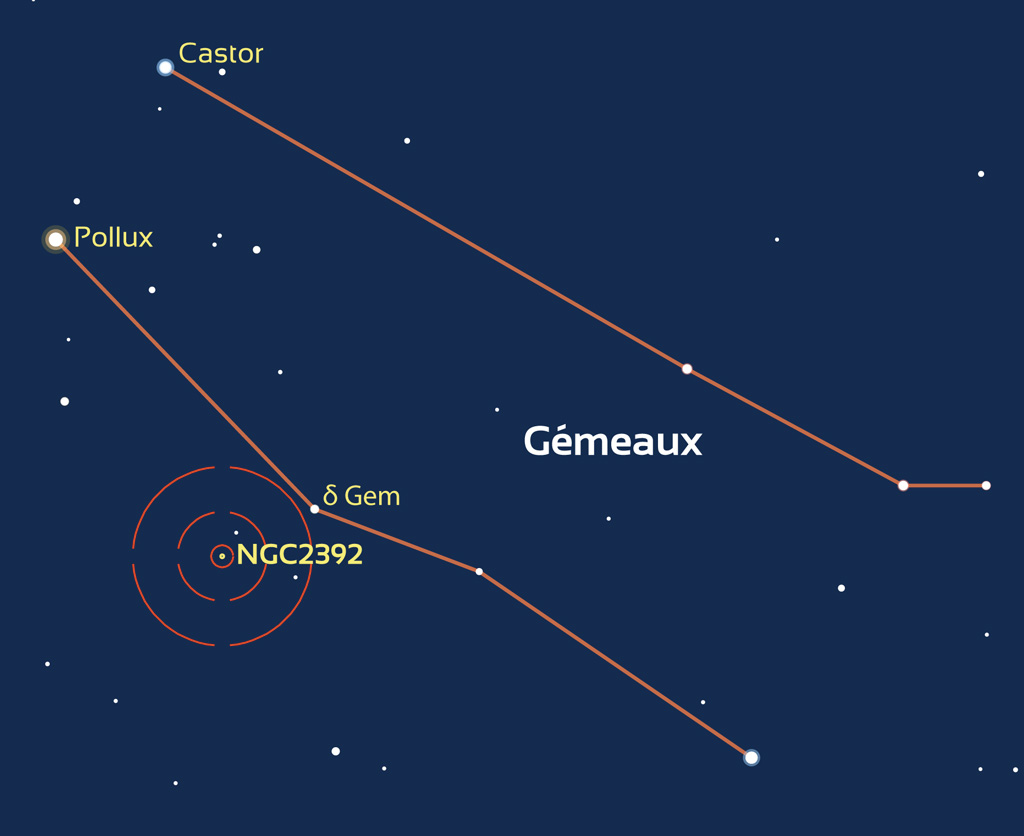 Carte de repérage de NGC2392