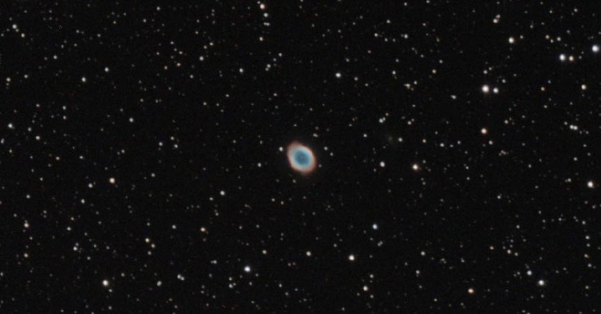 Photo de la nébuleuse de la Lyre M57.