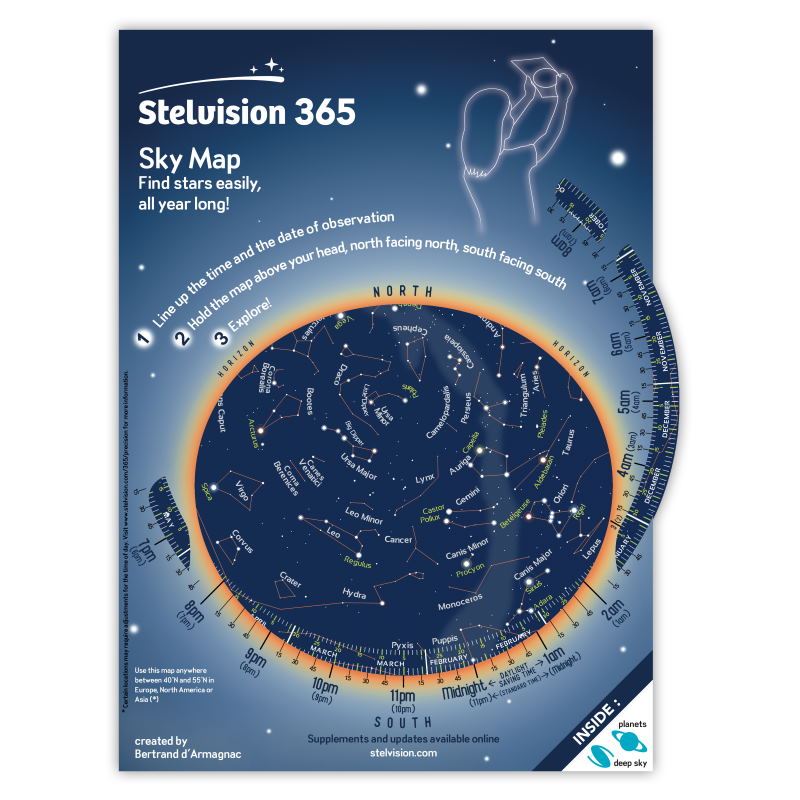 Stelvision printed sky map