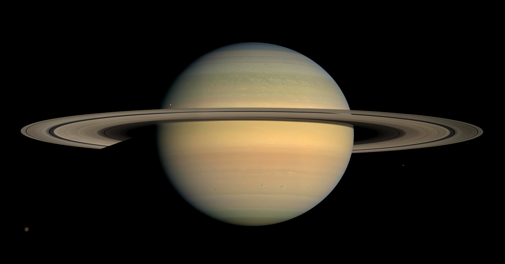 Saturne vue par la sonde Cassini. Crédit : NASA/JPL/Space Science Institute