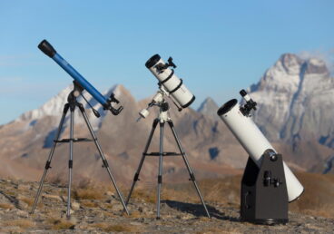 La gamme Stelescope présentée dans le cadre montagnard de l'observatoire de Saint-Véran