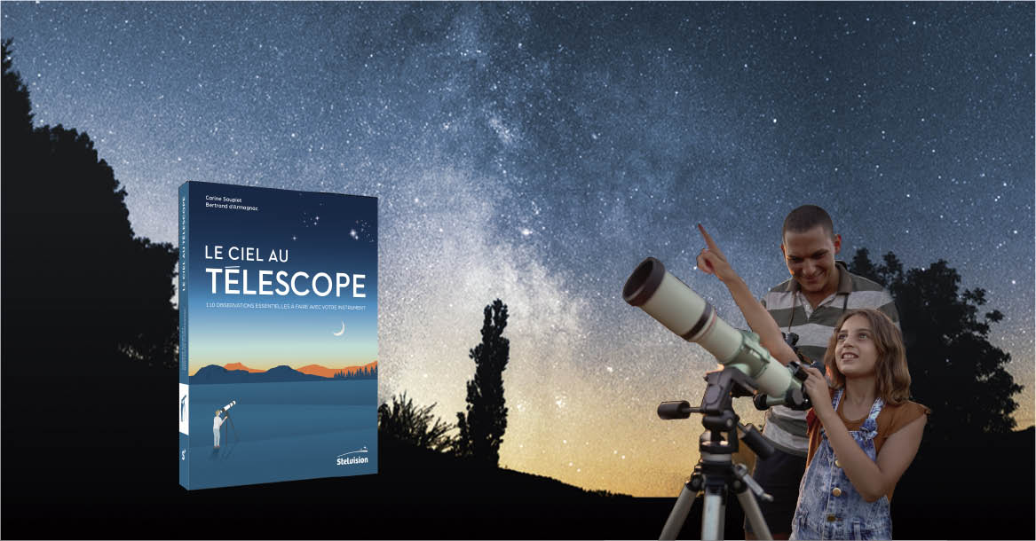 visuel publicitaire livre le Ciel au télescope