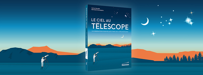 visuel publicitaire livre le Ciel au télescope