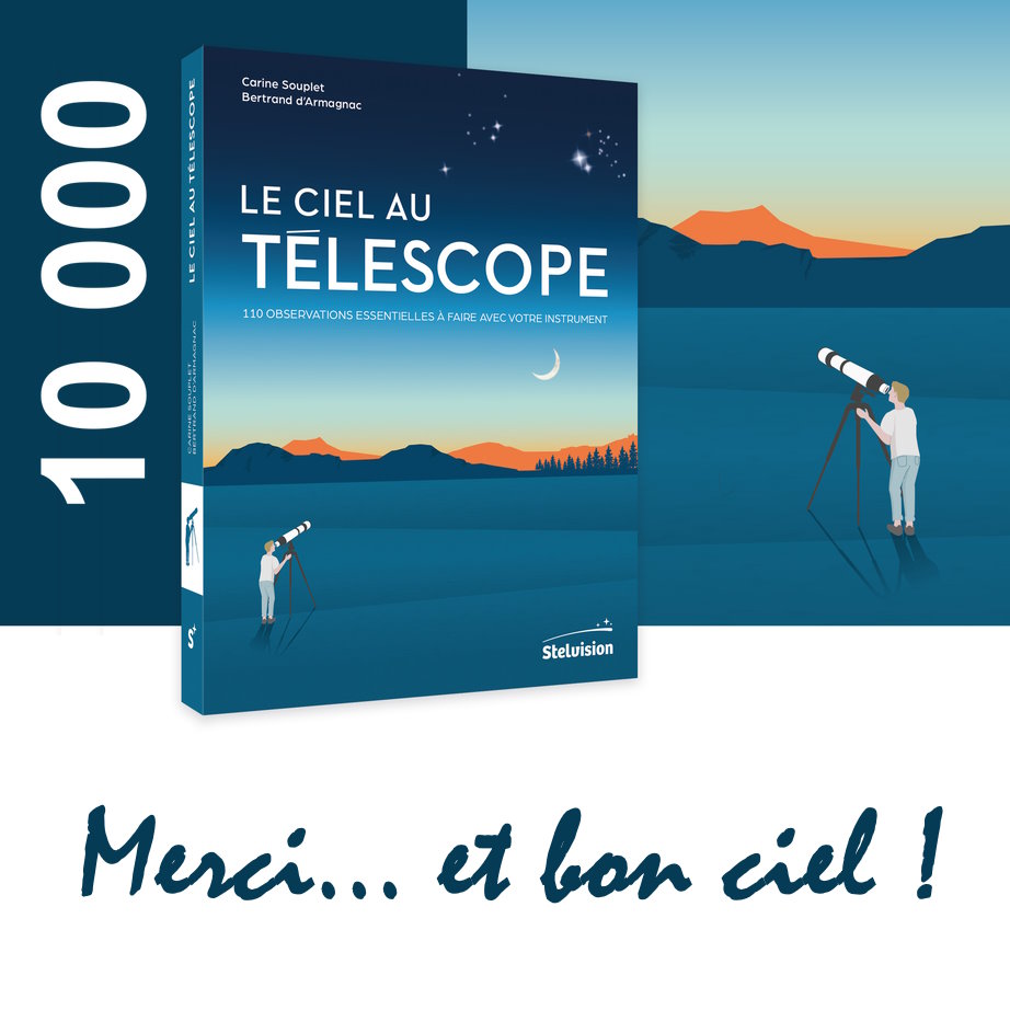 visuel Livre Le Ciel au télescope vendu à 10 000 exemplaires