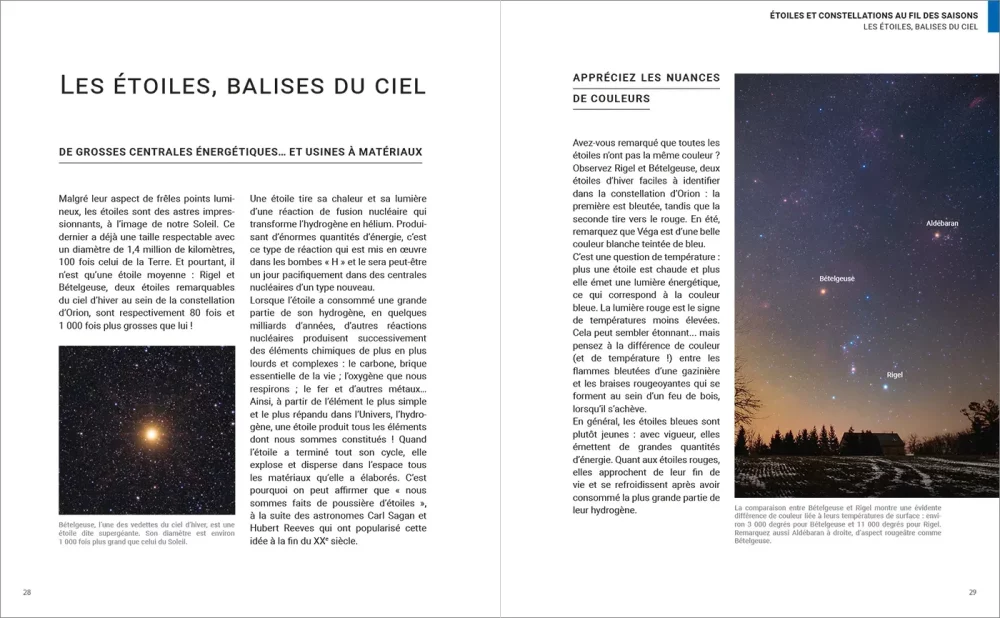 pages 28-29 du livre "Découvrir le ciel à l'œil nu"