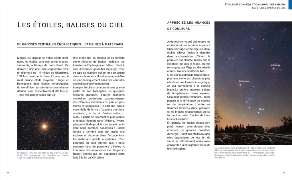 pages extraites du livre "Découvrir le ciel à l'œil nu"