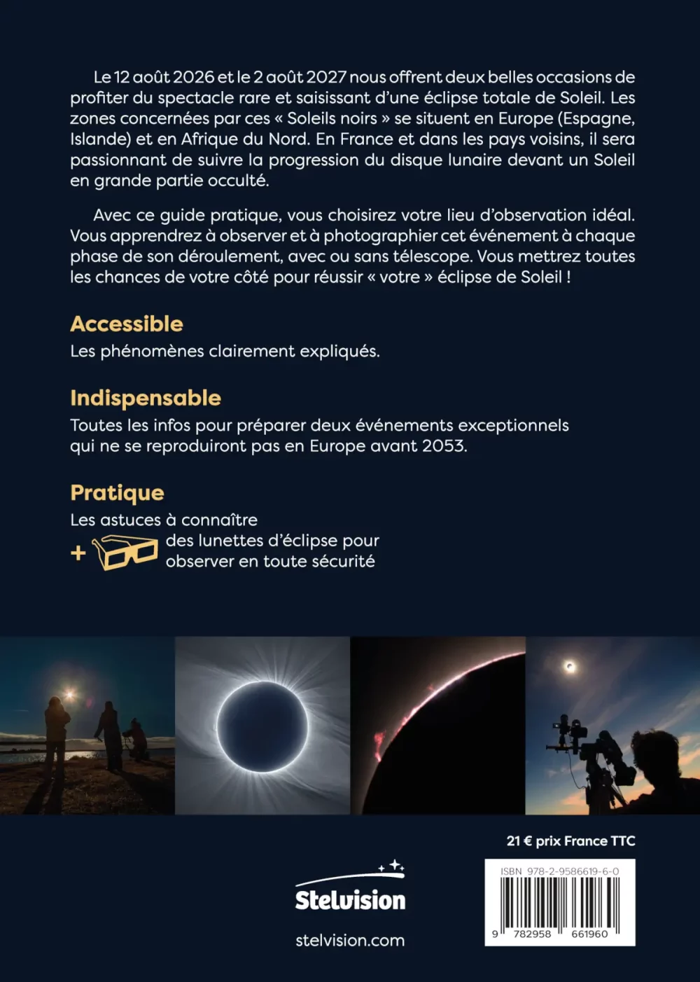 4e de couverture Les Soleils noirs de 2026 et 2027, de Jean-Marc Lecleire, éditions Stelvision