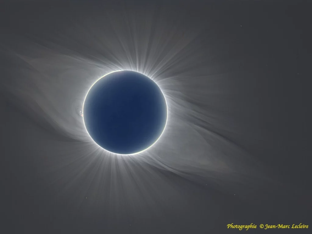 photo de l'éclipse du 2 juillet 2019 au Chili. Crédit : Jean-Marc Lecleire.