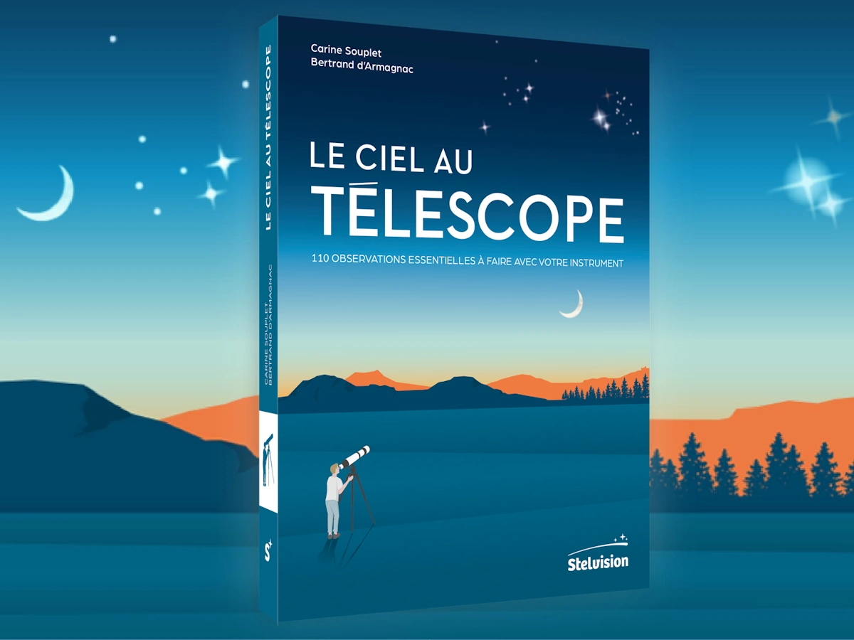 visuel publicitaire livre le Ciel au télescope