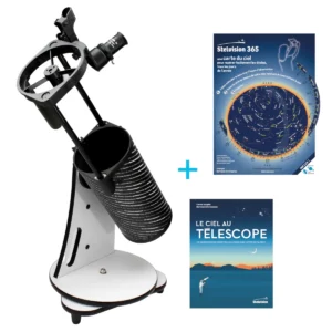 visuel Pack Dobson 130 + carte Stelvision 365 + guide Le Ciel au télescope
