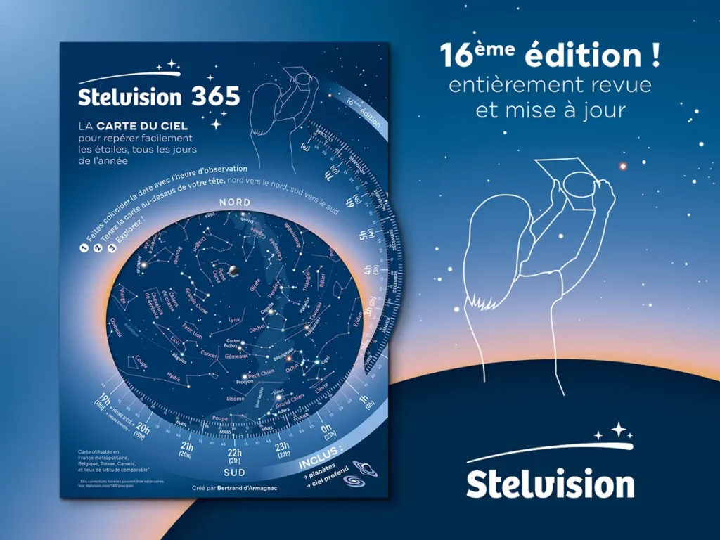 visuel publicitaire Carte du ciel Stelvision 365 édition 16 - Copyright Stelvision