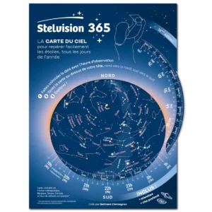 Visuel de couverture de la Carte du ciel Stelvision 365 édition 16 de Bertrand d'Armagnac. Copyright Stelvision.
