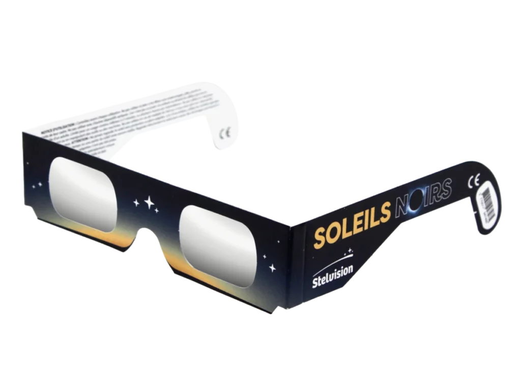 Visuel lunettes d'éclipse Soleils noirs éditées par Stelvision.