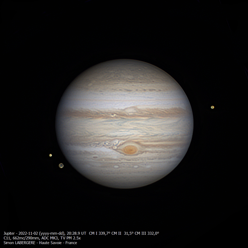 Photo Jupiter + GTR & Io, Ganymede et europe