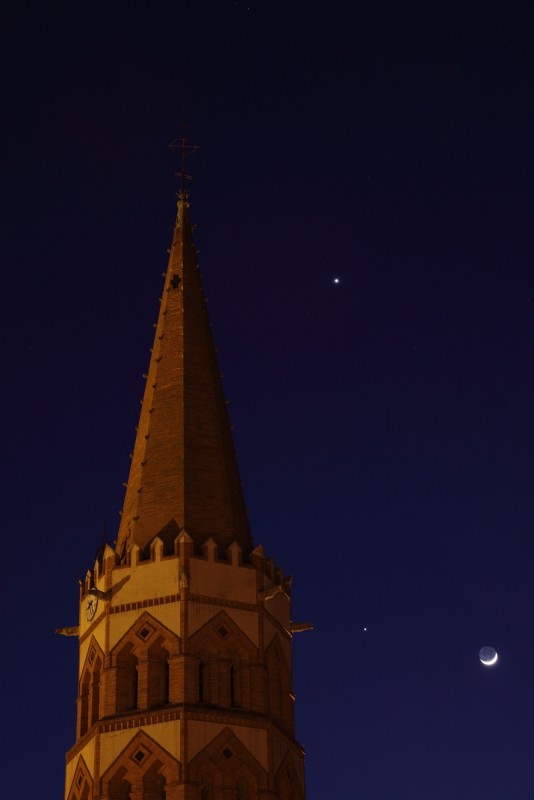 Conjonction Lune/Jupiter/Vénus à Sainte Foy