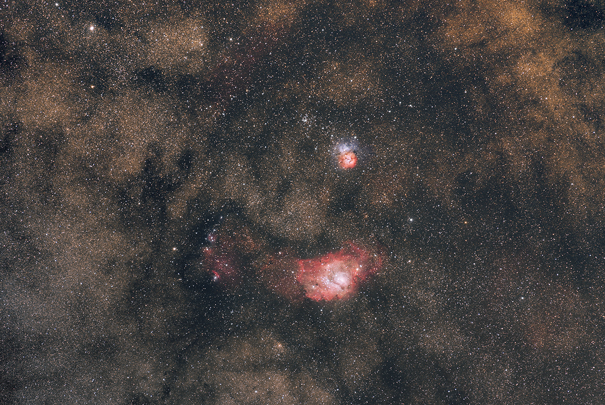M8-M20 dans le Sagitaire