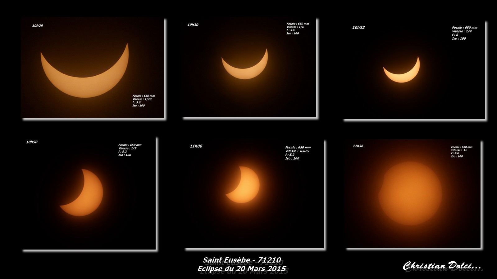 Eclipse de soleil du 20 Mars 2015 - Planche photos
