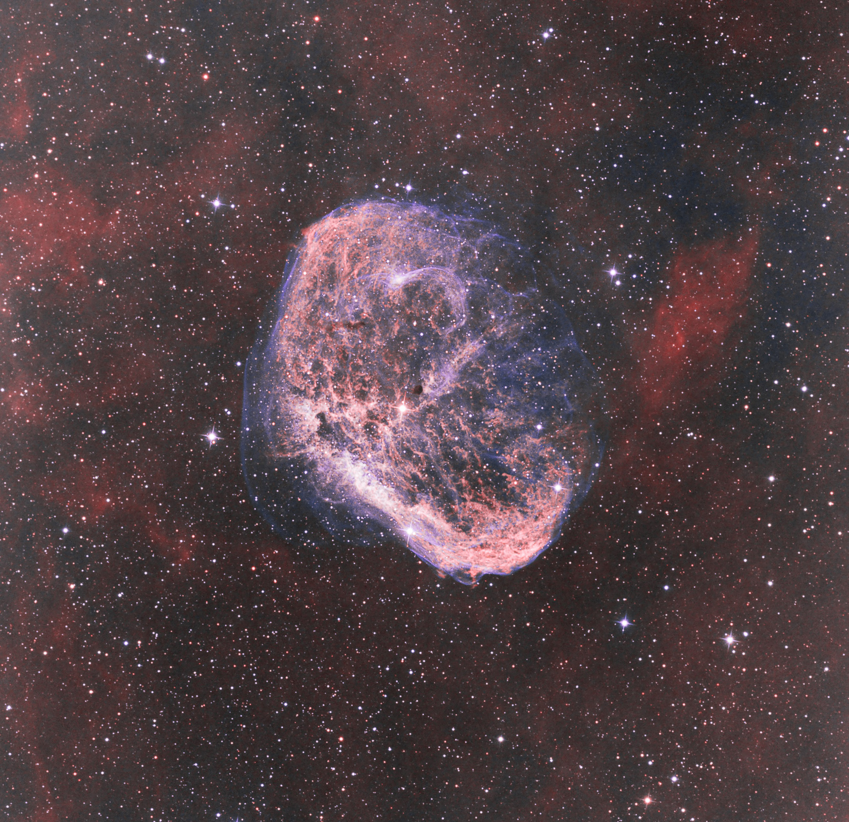 ngc 6888  Crescent Nebula dans la constellation du Cygne
