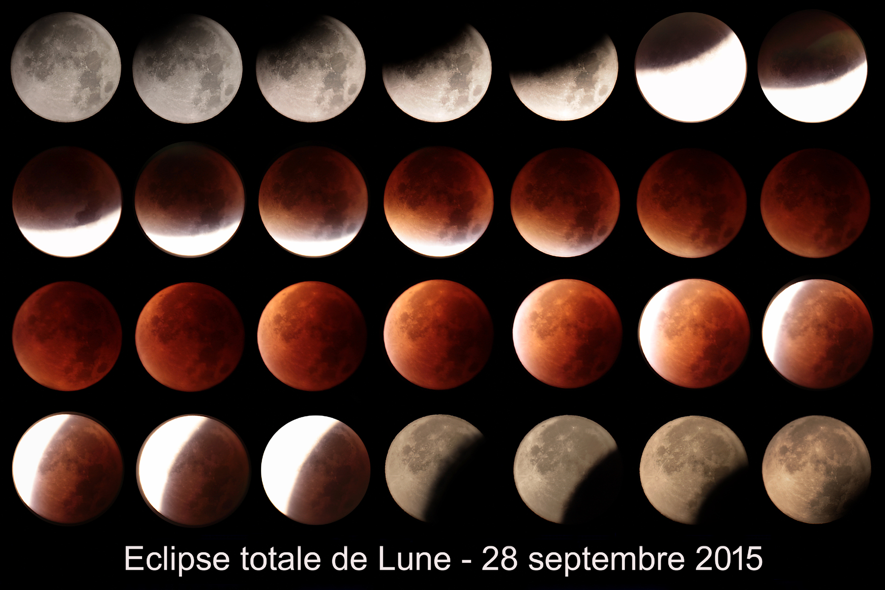 L'éclipse totale de Lune du 28 septembre 2015