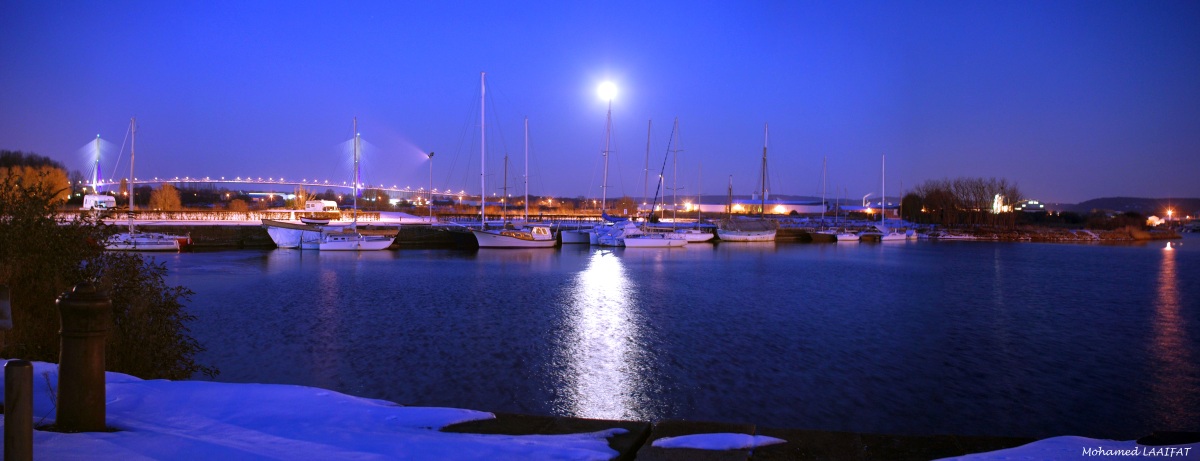 Pleine lune normande (port de Honfleur)
