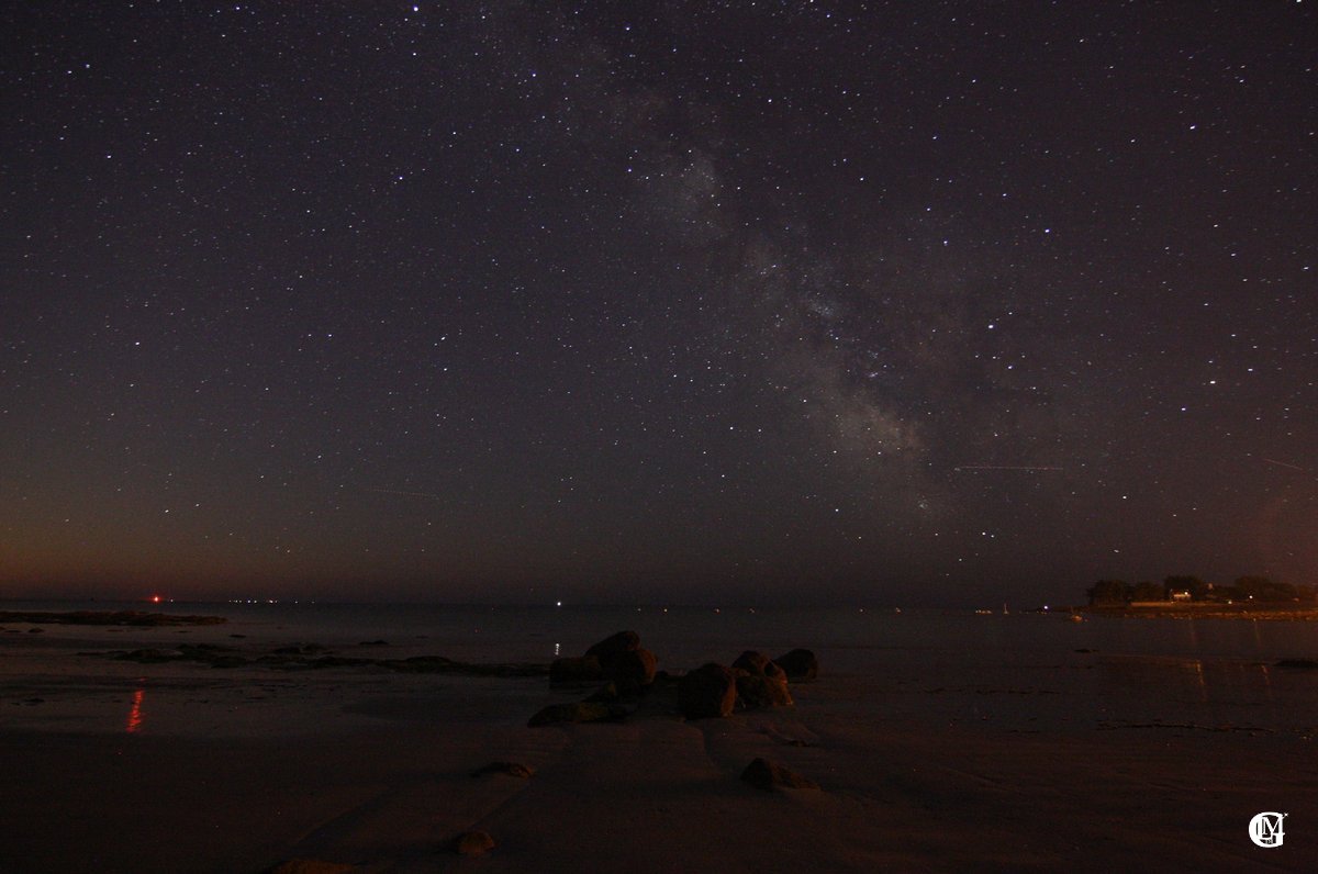 La Voie Lactée sur la plage de Loctudy (Finistère)