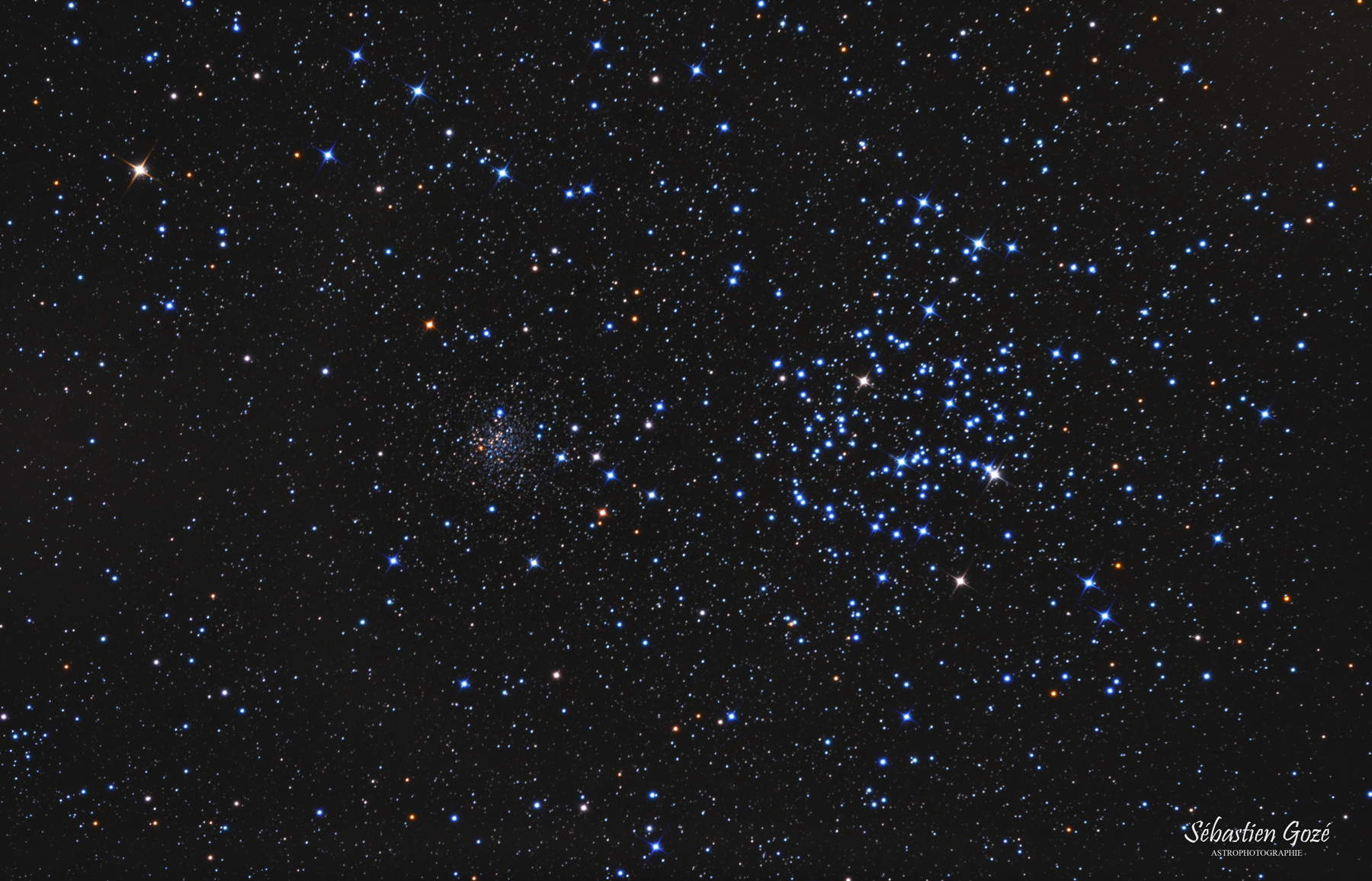 M35 et son vieux compagnon NGC2158