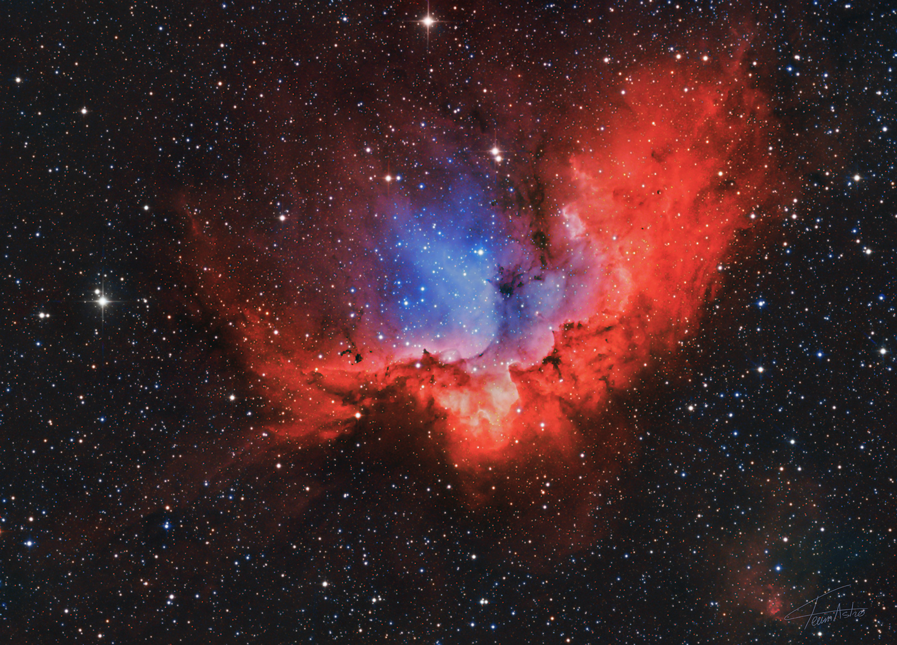 NGC7380 nébuleuse du Sorcier