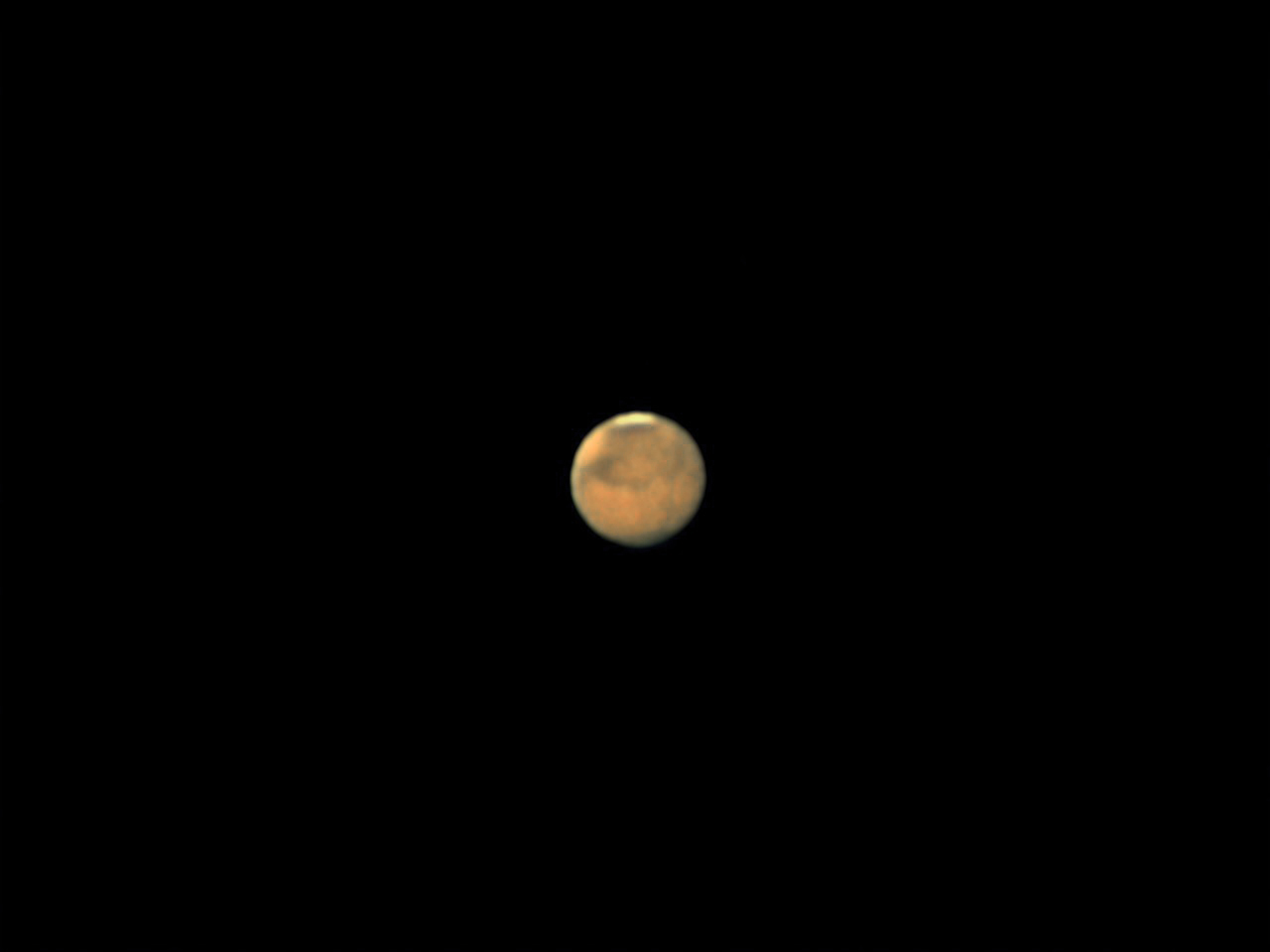 La planète Mars à son opposition avec un Télescope Newton de 200 mm