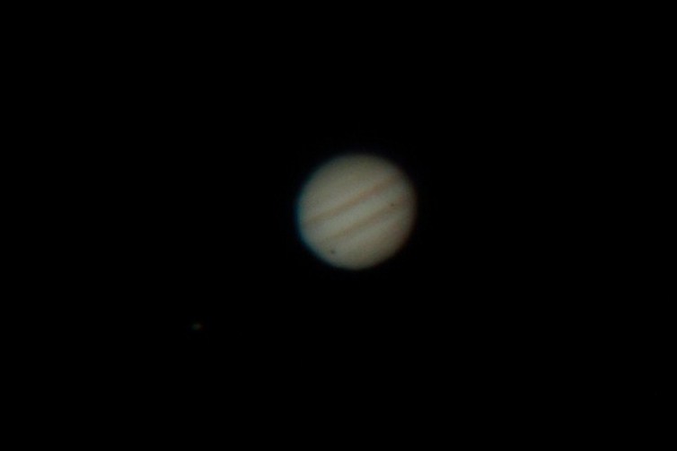 Jupiter et ombres d'Io et Ganymede, le 9 mars
